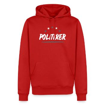 Profession politique - Sweat à capuche Premium bio Homme - rouge - Devant - Nico (187cm)