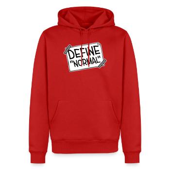 Définir le graphique sarcastique drôle normal - Sweat à capuche Premium bio Homme - rouge - Devant - Nico (187cm)