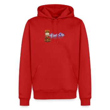 Atlantic City Casino Retro Vintage Design - Sweat à capuche Premium bio Homme - rouge - Devant - Nico (187cm)