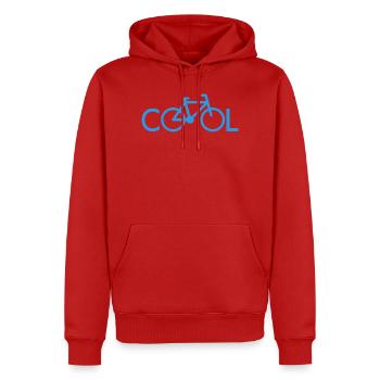 Roue cadeau du dicton cool pour vélo - Sweat à capuche Premium bio Homme - rouge - Devant - Nico (187cm)