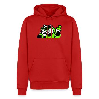 Icône de la rentrée scolaire de Badger Cool - Sweat à capuche Premium bio Homme - rouge - Devant - Nico (187cm)