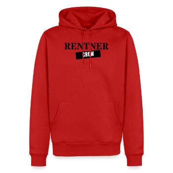 Équipage retraité - Équipe de cadeaux de retraite - Sweat à capuche Premium bio Homme - rouge - Devant - Nico (187cm)
