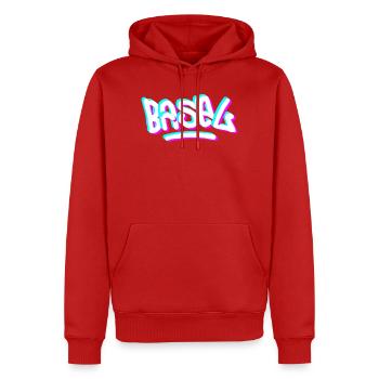 Graffiti de la journée de Bâle - Sweat à capuche Premium bio Homme - rouge - Devant - Nico (187cm)