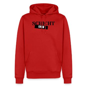 Shift Crew - Shift Work Colleagues Night Shift - Men’s Premium Organic Hoodie - red - Front - Nico (187cm)
