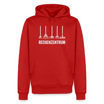Rechenzentrum Gartenoutfit Gartenarbeit - Männer Premium Bio Hoodie - Rot - Vorne - Nico (187cm)