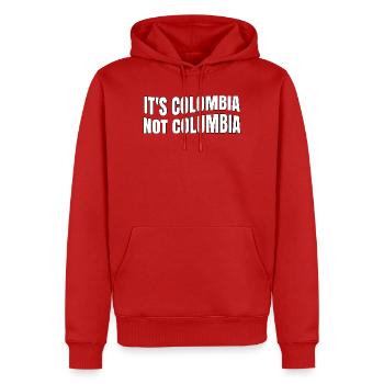 Kolumbien Nicht Kolumbien Kolumbianische Flagge Kolumbien - Männer Premium Bio Hoodie - Rot - Vorne - Nico (187cm)