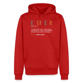 Ingenieur Student - Männer Premium Bio Hoodie - Rot - Vorne - Nico (187cm)