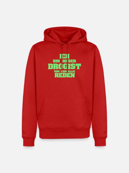 Geschenk für Drogist - Männer Premium Bio Hoodie - Rot