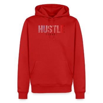 Dégradé rayé Hustle - Sweat à capuche Premium bio Homme - rouge - Devant - Nico (187cm)