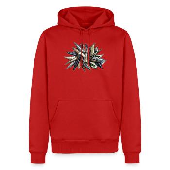 Kaleidoskop Schnittblume - Männer Premium Bio Hoodie - Rot - Vorne - Nico (187cm)