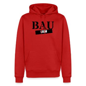Équipe de construction - Ouvrier du bâtiment Artisan Équipe de chantier - Sweat à capuche Premium bio Homme - rouge - Devant - Nico (187cm)