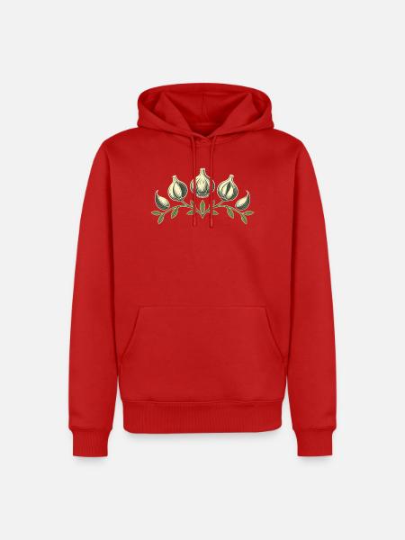 Knoblauchphasen - Männer Premium Bio Hoodie - Rot