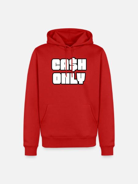 Nur Bargeld Impasto Textblock - Männer Premium Bio Hoodie - Rot