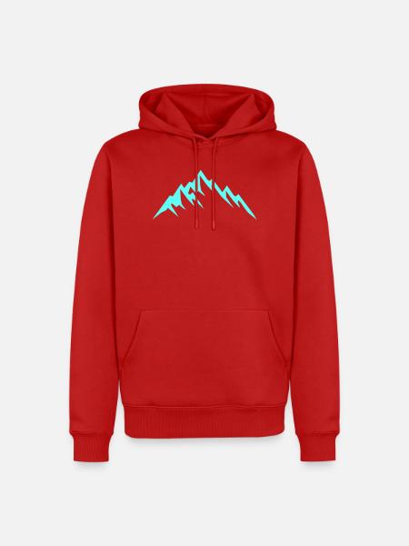 Mountains Gipfel Berge - Männer Premium Bio Hoodie - Rot