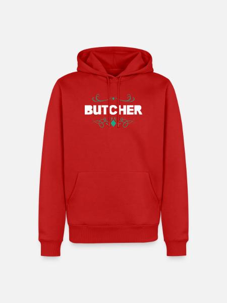 Schlachter Butcher - Männer Premium Bio Hoodie - Rot
