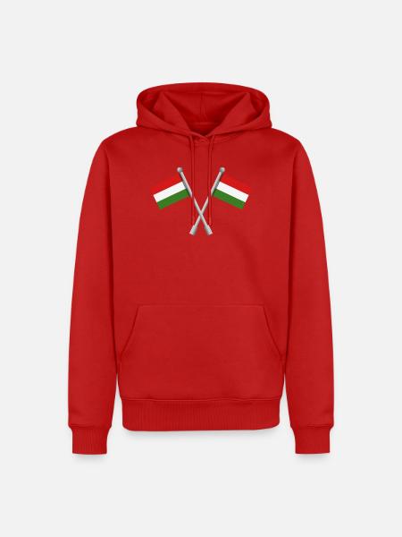 Ungarische Flagge - Männer Premium Bio Hoodie - Rot