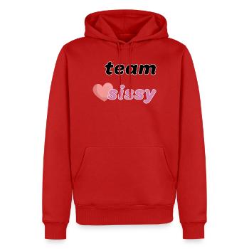 Team, Liebling, Liebling - Männer Premium Bio Hoodie - Rot - Vorne - Nico (187cm)