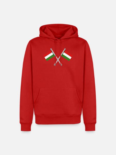 Ungarische Flagge - Männer Premium Bio Hoodie - Rot
