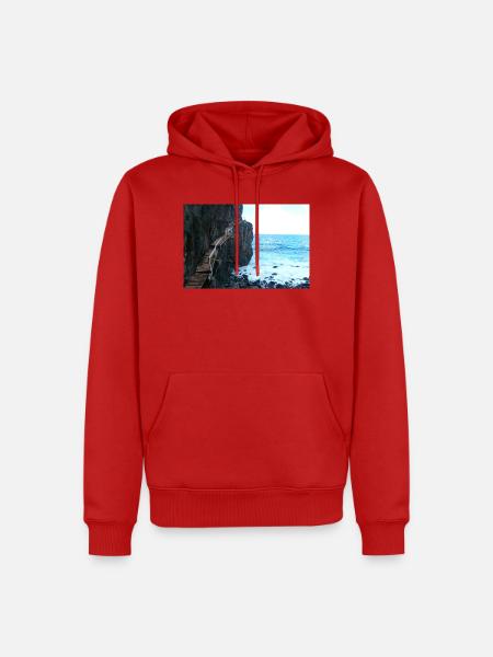 Gefährlicher Weg Madeira - Männer Premium Bio Hoodie - Rot