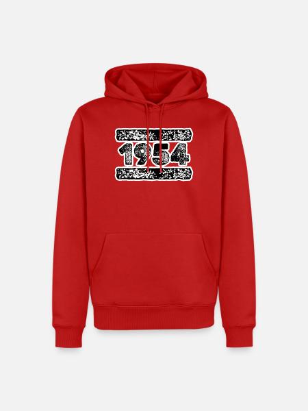 1954 - Männer Premium Bio Hoodie - Rot