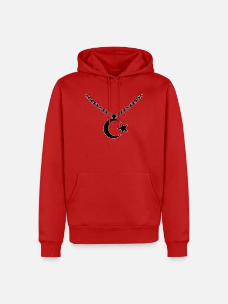 Türkei Flagge Kette - Männer Premium Bio Hoodie - Rot