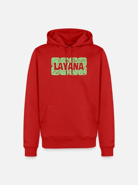 Layana als Saeugling - Männer Premium Bio Hoodie - Rot