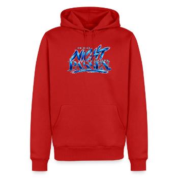 Ich muss nicht für jeden passen – Selbstliebe  - Männer Premium Bio Hoodie - Rot - Vorne - Nico (187cm)