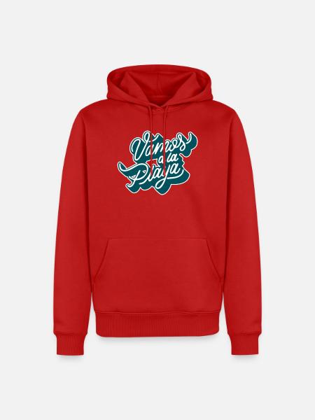 Vamos à la playa - Männer Premium Bio Hoodie - Rot