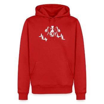 Berner Sennenhund - Farm Dog Roots Sofa Career - Männer Premium Bio Hoodie - Rot - Vorne - Nico (187cm)