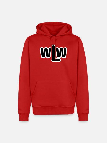 Wlw Outline Logo Stil - Männer Premium Bio Hoodie - Rot