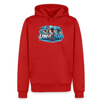 UWR Team Wasserrugby Logo - Männer Premium Bio Hoodie - Rot - Vorne - Nico (187cm)