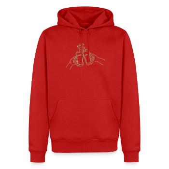Biergläser zum Anstoßen - Männer Premium Bio Hoodie - Rot - Vorne - Nico (187cm)