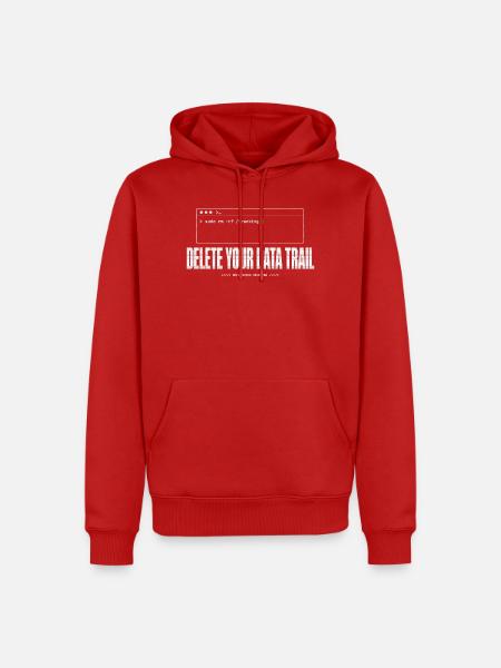 Löschen Sie Ihre Datenspur - Männer Premium Bio Hoodie - Rot