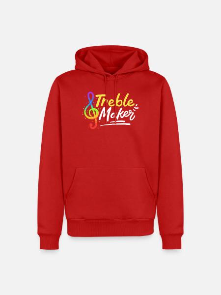 Musiklehrer Notenschlüssel - Männer Premium Bio Hoodie - Rot