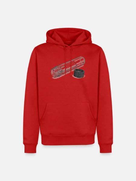 Geocaching PETling - Männer Premium Bio Hoodie - Rot