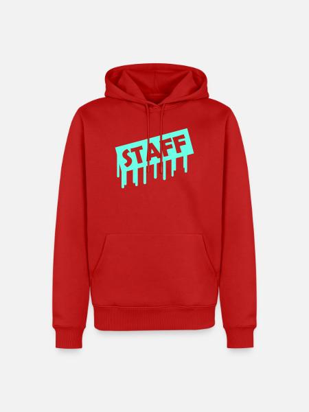 Neon Staff Graffiti Drips - Männer Premium Bio Hoodie - Rot