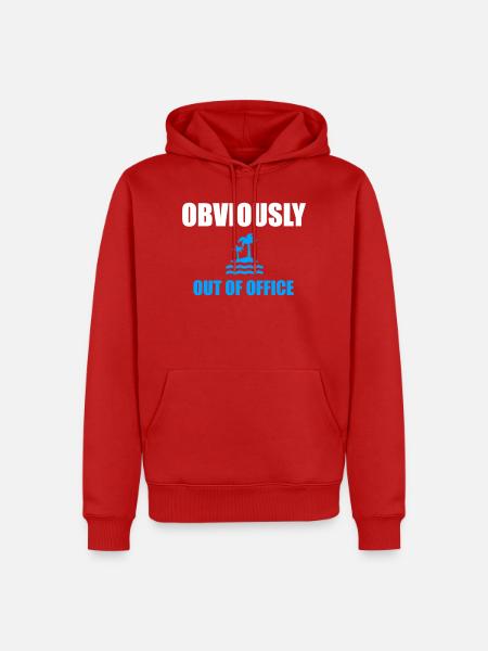 Offensichtlich abwesend, lustig, unternehmenssarkastisch - Männer Premium Bio Hoodie - Rot