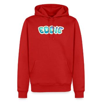Beruf Eddie - Männer Premium Bio Hoodie - Rot - Vorne - Nico (187cm)
