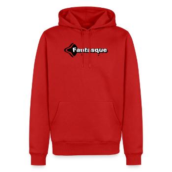 Verspieltes Schwarz-Weiß - Männer Premium Bio Hoodie - Rot - Vorne - Nico (187cm)