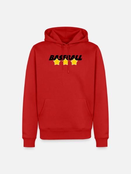 Baseball – Sport - Männer Premium Bio Hoodie - Rot