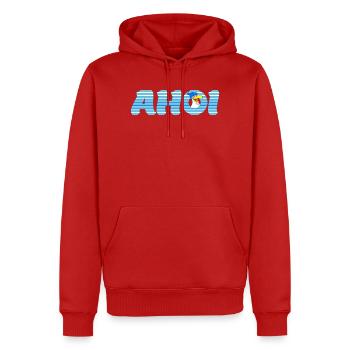 Appelez Ahoy avec Seagull - Sweat à capuche Premium bio Homme - rouge - Devant - Nico (187cm)