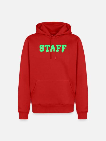 Staff - Männer Premium Bio Hoodie - Rot