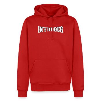 intrus hacker intrus clan sticker ordinateur - Sweat à capuche Premium bio Homme - rouge - Devant - Nico (187cm)