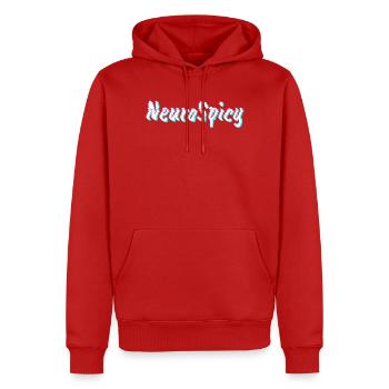 Neurospicy Neurodivergent ADHS Autismus - Männer Premium Bio Hoodie - Rot - Vorne - Nico (187cm)