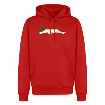 Lazy Cat Sleeping Mardi Gras Maske Karnevals-Vibes - Männer Premium Bio Hoodie - Rot - Vorne - Nico (187cm)