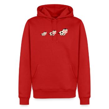 Cow Cows Comic - Men’s Premium Organic Hoodie - red - Front - Nico (187cm)