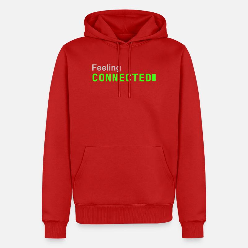 Feeling connected | Developer mood  - Männer Premium Bio Hoodie - Rot