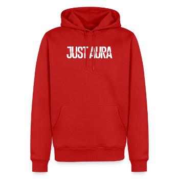 Just Aura Positive Energie Spiritualität - Männer Premium Bio Hoodie - Rot - Vorne - Nico (187cm)