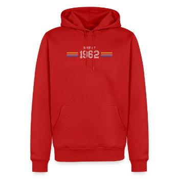 T-shirt cadeau drôle Best of 1962 - Sweat à capuche Premium bio Homme - rouge - Devant - Nico (187cm)
