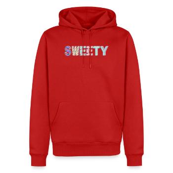 Sweety Sweetheart - Männer Premium Bio Hoodie - Rot - Vorne - Nico (187cm)